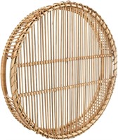 Round Bamboo Tray (Natural Brown(Small))