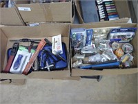 2 boxes of Dremel tools, punches ,chisels ect