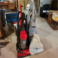 B220 Carpet cleaner and 2 upright vacs