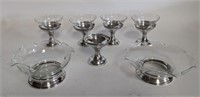 Sterling Silver Lot! 2- Dishes, 5- Sherbets