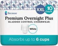 Overnight Plus Pull Up Underwear  XXL  White  10ct
