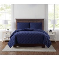 3D Puff Quilted Navy Twin XL 2-Piece Set