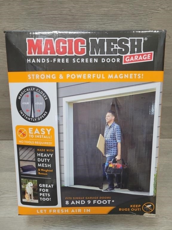 Magic Mesh Garage Screen Door NEW