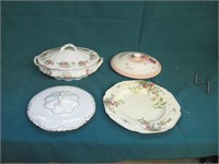 Covered Dish / Plate / 2 Lids