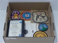 BOX: SYDENHAM & OTHER FIREARM PATCHES, ETC.