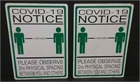 Two Covid-19 Notice Signs 10x14"