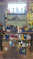 large workshop tool and paint lot