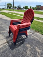 FIREPIT LAWN CHAIRS RED & BLUE