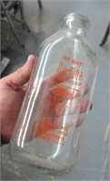 Vintage 1 Quart Glass Milk Jar Jug