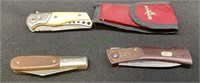 Three pocket knives - one with a case      1733