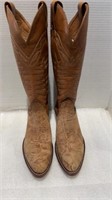 Size 8 1/2 B cowboy boot a buffalo two-tone tan
