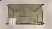 Glass Table With Gold Metal Frame