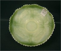 6 3/4” Fenton Lions I.C. Shaped Bowl – Custard w/