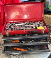 HUSKY 3 DRAWER TOOL BOX FULL OF TOOLS