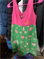 pink and green turtle dress with pockets small