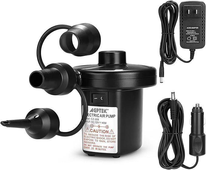 30$-Electric Air Pump, AGPtEK Portable Quick-Fill