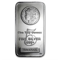 5 oz. Morgan Design Silver Bar