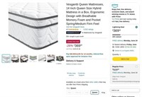 B6329  Vesgantti Queen Hybrid Mattress 14 Inch