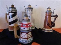 4 Anheuser Busch Lighthouse Collectible Steins