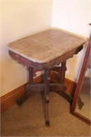 Marble Top Carved Table (Marble is split.)