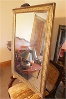 Wood Framed Beveled Wall Mirror approx. 28x40