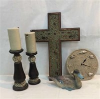 Cross, Candles, Clock & Duck V12D