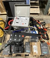 Assorted test, equipment, ABB, capacitor, Bosch, s