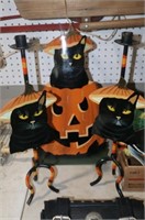 METAL HANDPAINTED HALLOWEEN CANDLE HOLDERS