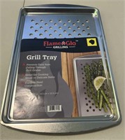 FlameGlo Grill Tray 13.2 x 9.2in Stainless Steel