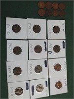 1957 D wheat pennies