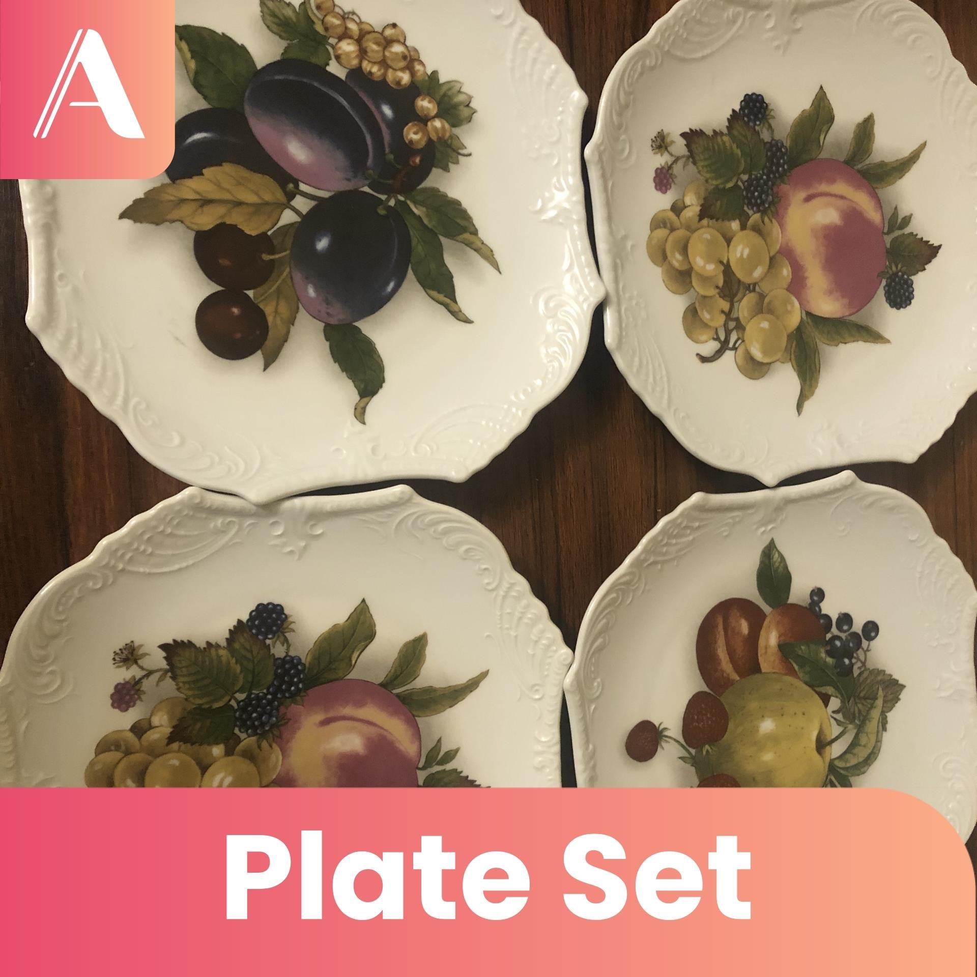 Fruit Plates by Artoria Limoges Made in France