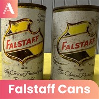 Vintage Falstaff Beer Cans
