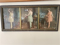 Framed pictures three ballerinas the rain is 24