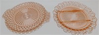 * Two Depression Glass Dishes