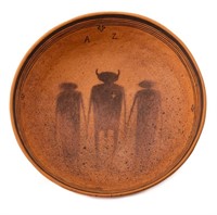 CARL BEAM, FIRST NATIONS, Bowl with Shaman Family,