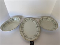 Noritake AppliqueVegetable Bowls & Serving Platter