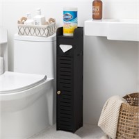 TE7036  Black Slim Bathroom Cabinet