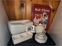 Hall serving pieces incl. book