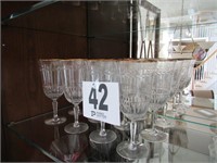 (12) 7 3/4 x 3.5" Round Etched Glasses