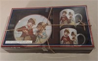 Set Of 2 Plates & 2 Mugs Shafford Cover Of