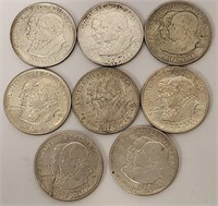 279 - LOT OF 8 US SILVER HALF DOLLARS (153)