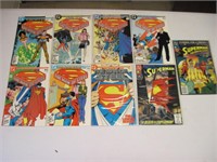 Lot of 9 Superman Comics