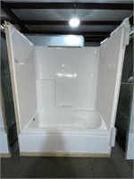 60" Left Hand White Tub/Shower Surround