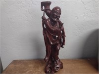 Hand-Carved Boxwood Chinese Fisherman