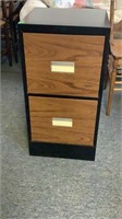 Metal 2 drawer file cabinet