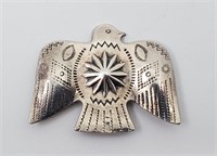 Larry Pacheco, Kewa, Sterling Silver Bird Brooch