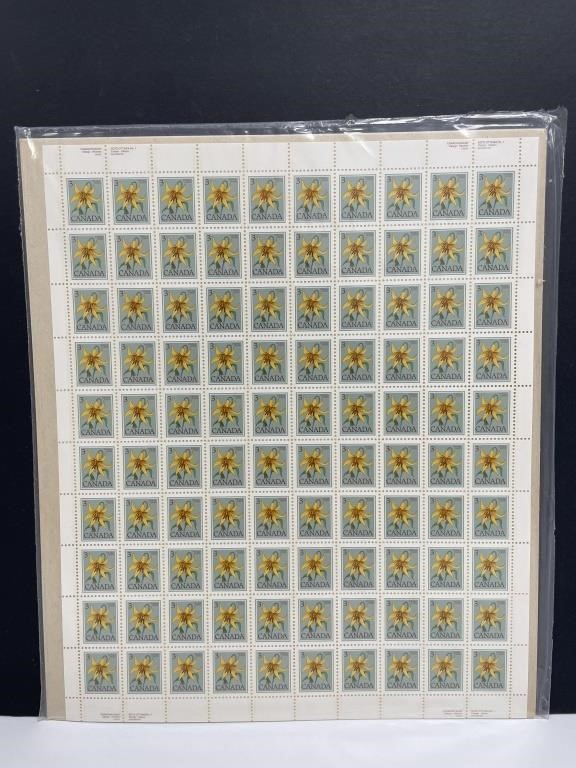 Canada Post full sheets 3 cents stamps