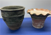 Planters , 2 Pcs Clay