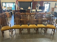 6 High Back Cane Dining Chairs