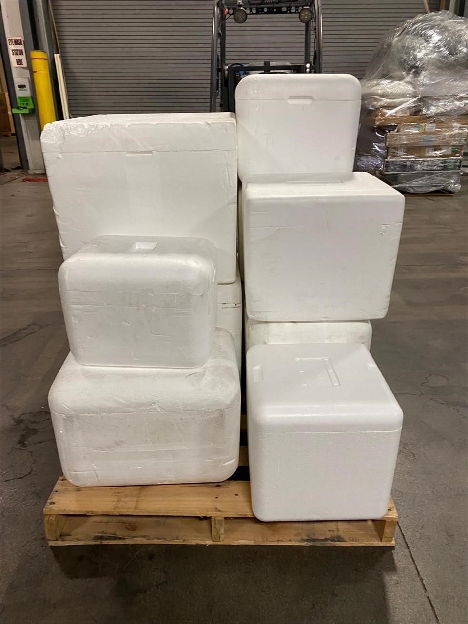 Pallet of Styrofoam Coolers